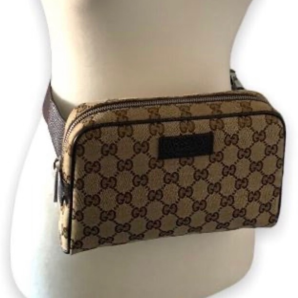 Authentic New GUCCI WOMEN GUCCISSIMA GG CROSS BODY/BELT BAG PACK, BROWN. - Picture 4 of 10